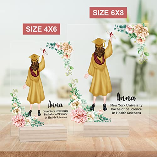 Personalized Plaque Graduation Gifts For Her, Custom Graduation Plaque, Graduation Gifts For Daughter, Sister, Girlfriend, Customized Plaque Graduation High School, College, Medical School, Grad Gift #TOP3