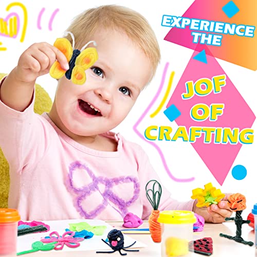 Wax Craft Sticks For Kids Bendable Sticky Yarn Molding Sculpting Sticks In 13 Colors With Plastic Storage Box For Handicraft Diy School Project Supplies (600 Pieces) #TOP2