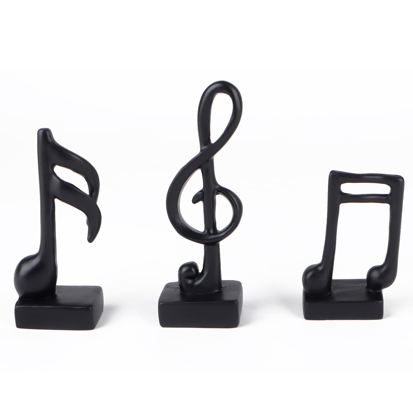 Yunjuhop 3pcs Musical Decor Gifts Escultura Moderna,Figuras Decorativas Casa,Decoración del Hogar Estantes Negros,Decoración de Mesa para Salón,Oficina,Regalos,Souvenir (Negro)
