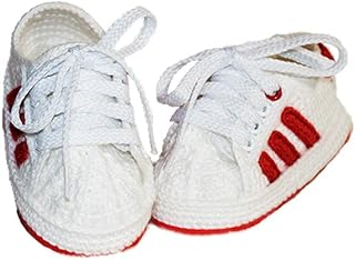 Handmade Crochet newborn baby booties, low-top sports shoes, available in all baby sizes. From 0 to 12 months