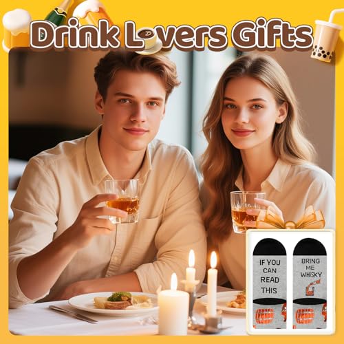 Zmart Gifts for Whiskey Bourbon Lovers - Whiskey Socks for Him Men, Father\'s Day Gift Ideas for Dad Drinkers - Thumbnail 5