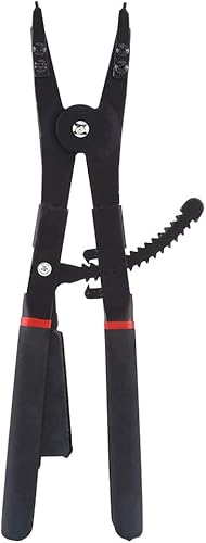 Miniatura 8 de Alicates de anillo de presión resistentes, alicates de resorte de freno, juego de herramientas universales con clips de retención y puntas de