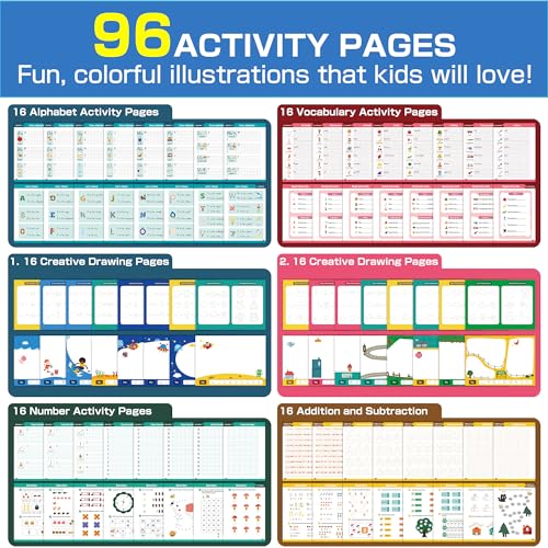 NexAmeri Grooved Handwriting Practice for Kids, Magic Grooved Writing Practice with Reusable Tracing Books, 96 Fun Activities, Sensory-Friendly Workbooks, Screen-Free Gift for Boys Girls Age 3-8. - Image 2