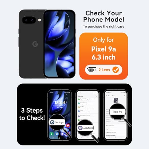 Image of Battery Case for Google Pixel 9a, Upgraded 10000mAh Portable Protective Charging Case with Wireless Charging Compatible for Google Pixel 9a (6.3 inch) Battery Pack Charger Case with Carplay (Black)