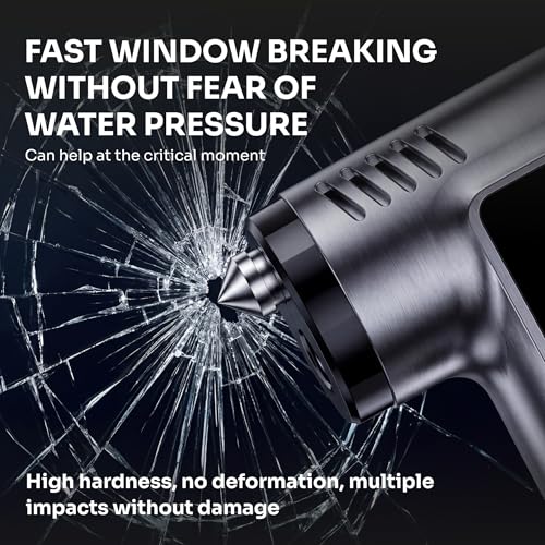Image of Portable Cordless Car Tyre Inflator 150 PSI | Digital LCD Air Compressor with Auto Shut-Off | Emergency Light, Window Breaker & Seatbelt Cutter | Rechargeable 7.4V | For Car, Bike & Scooter