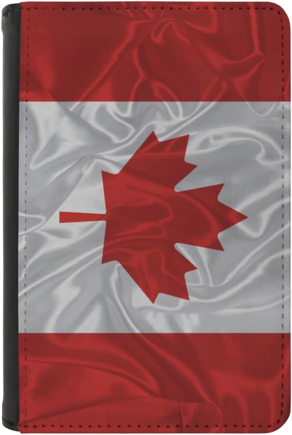 Canada Canadians Flags Passport Holder Cover Wallet Case Novelty PU Leather with Card Slot Travel Accessories Protector for Women Men