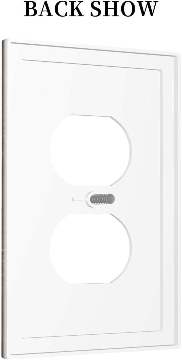 Rustic Brown Wood Grain Leopard Forest Light Switch Cover Duplex Outlet Animal Farmhouse Country Decorative Switchplates Electrical Faceplate Wall Plate for Home Bathroom Kitchen