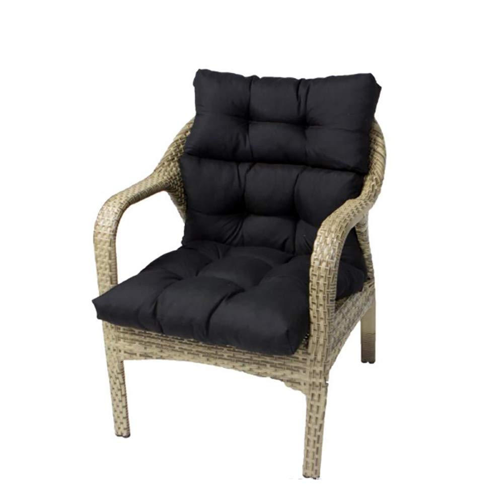 Cojín para silla de respaldo alto Ruby Lil decorativo negro de patio