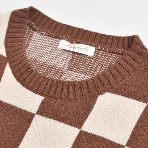 Image of Women's Sweater Vest,Y2K Sleeveless Pattern Preppy Style Knitted Crop Tank Top for Girl