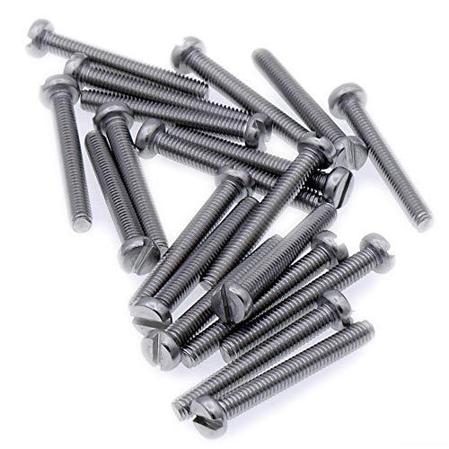 Image of M5 (5mm x 25mm) Slot Cheese Machine Screw (Bolt) - Stainless Steel (A2) (Pack of 20)