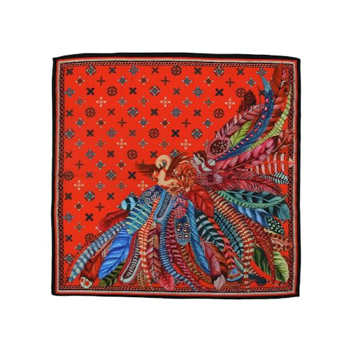 DANA XU 25”x25” Rose Fiber Silk Scarf for Women Plant Fiber Eco-Friendly Breathable Naturally Scented Renewable Recycled