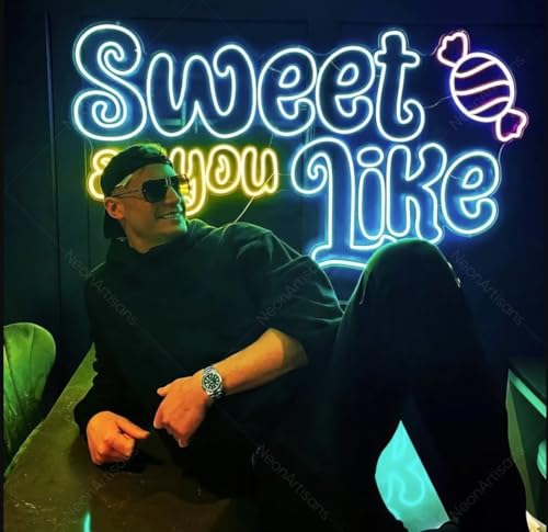 Image of Custom Neon Signs Personalised Large Led Neon Lights Sign Customizable for Wall Decor Wedding Birthday Party Bedroom Bar Shop Name Logo Lights (Optional 16 inch to 55 inch)