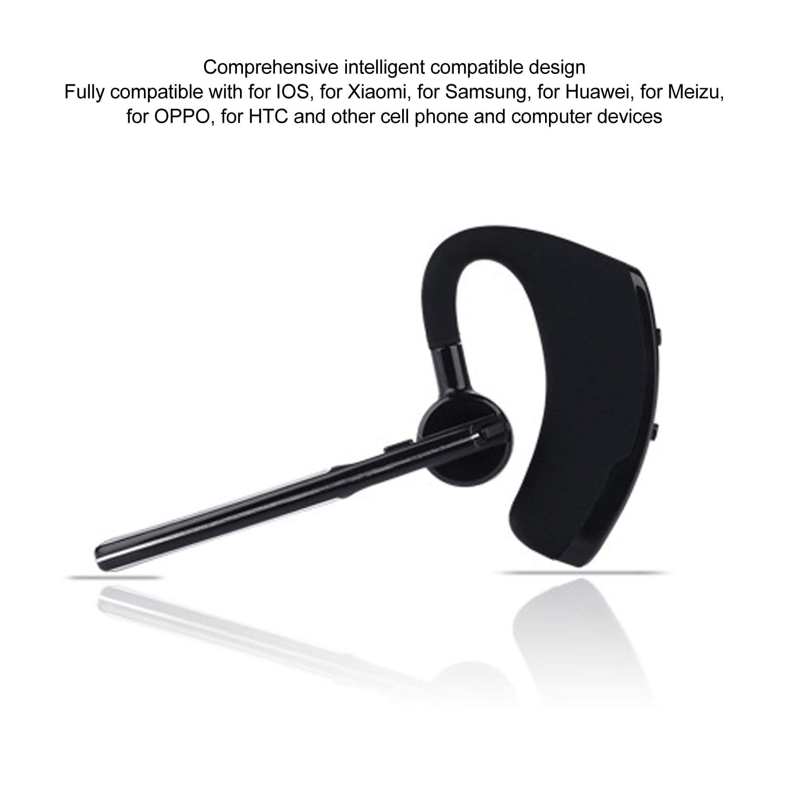 Ymiko Headphones, Multifunction Noise Canceling Hands Call Built in Mic Single Ear Headset Headset with Earpiece for Driving Business Office