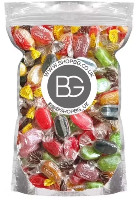 BG 500g Assorted Hardboiled Mixed Wrapped Old Fashioned Fruit Chewy Centre Sweet Shop Candies Retro Pick & Mix Sweets - Boiled Sweets Assortment 500g
