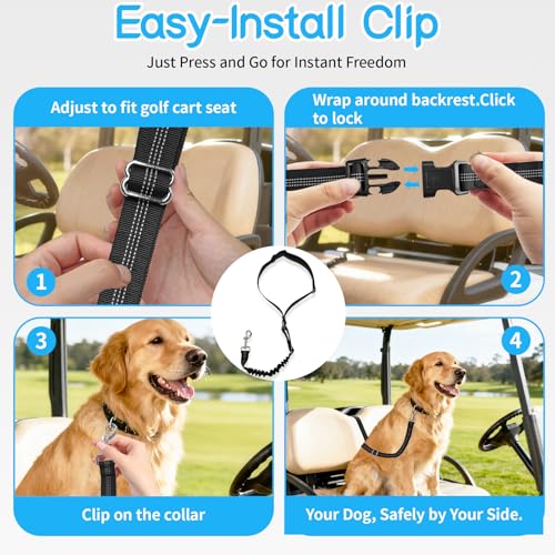 Golf Cart Dog Seat Leash