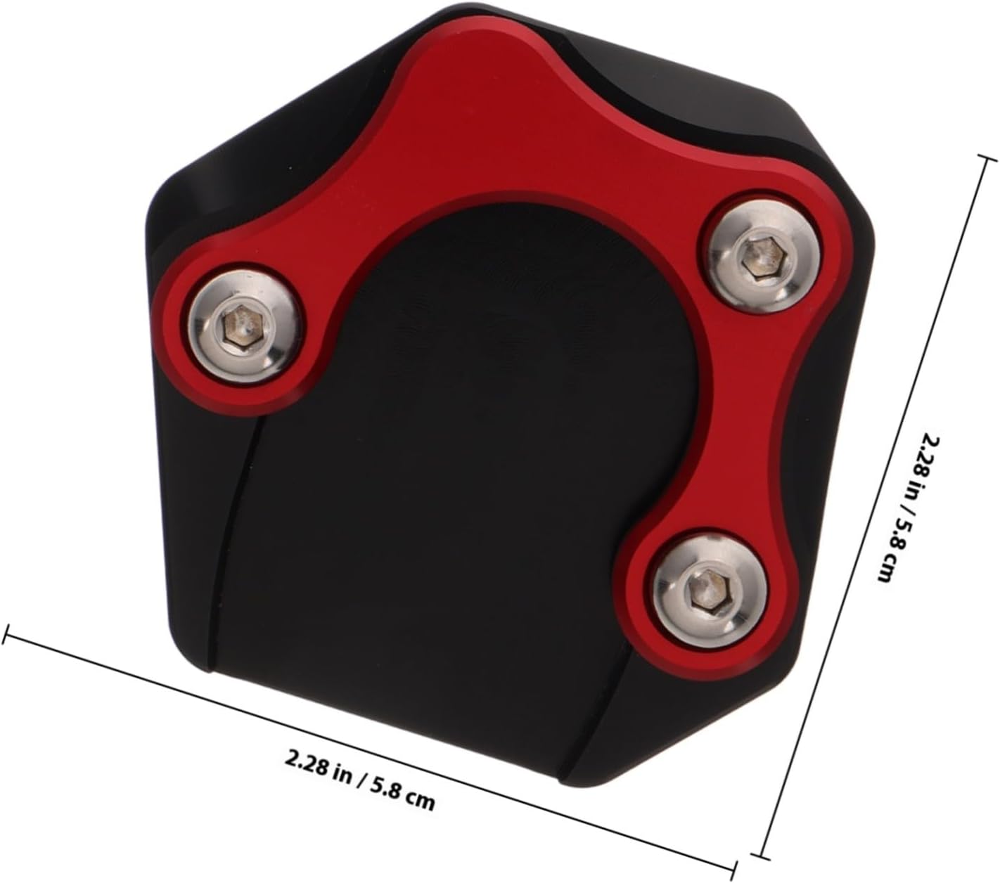 Motorcycle Kickstand Foot Extension Pad Red Aluminum Alloy Stability