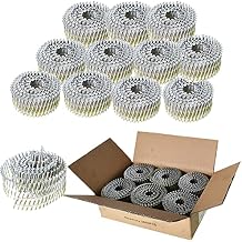 3600 Count 15 Degree Full Round-Head Siding Nails 1-1/2 Inch x 0.092 Inch Ring Shank, Hot-Dipped Galvanized for Rough Nailing of Lathing and Sheathing Materials