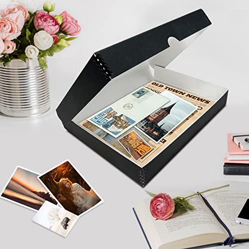 Lineco Archival Folio Storage Box, Acid-Free With Metal Edges Boxboard, 11 X 14 X 1.75 Inches, Longevity Organize And Store Photos Documents Crafts Cards Magazines Prints Diy, Black #TOP6