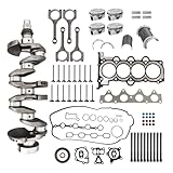 G4FD 1.6 Engine Rebuild Overhaul Kit with Crankshaft, Connecting Rod, Piston, Head Gasket Set, Fit for Hyundai Accent/Veloster, for Kia Soul/Rio 1.6L 23110-2B610