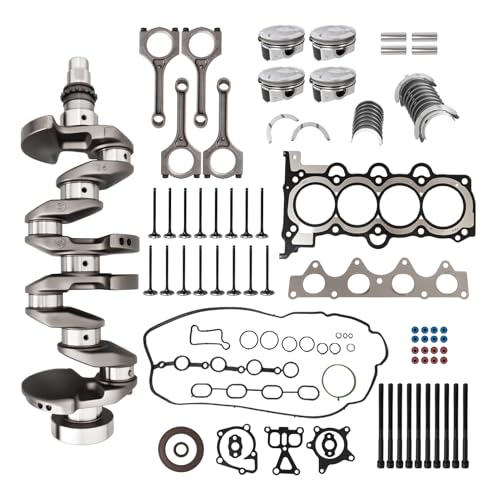 G4FD 1.6 Engine Rebuild Overhaul Kit with Crankshaft, Connecting Rod, Piston, Head Gasket Set, Fit for Hyundai Accent/Veloster, for Kia Soul/Rio 1.6L 23110-2B610