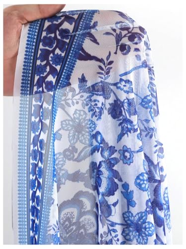 WDIRARA Women's Plus Size Cover Up Boho Floral Beach Skirt Wrap Beach Sarong Coverups4