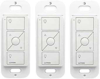 SplashNColor Wallplate Brackets for Lutron Caseta Pico Remote, 3-Pack Seamless Installation Wall Bracket for Lutron Smart Switch, Durable Wall Mount Design