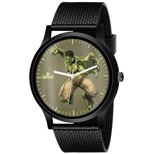AROA Watch New Watch for Punching and Leaping Hulk Model : 666 Black Metal Type Analog Black Strap Watch Green Dial for Men Stylish Watch for Boys (B0C6QRFM69) Amazon Price History, Amazon Price Tracker