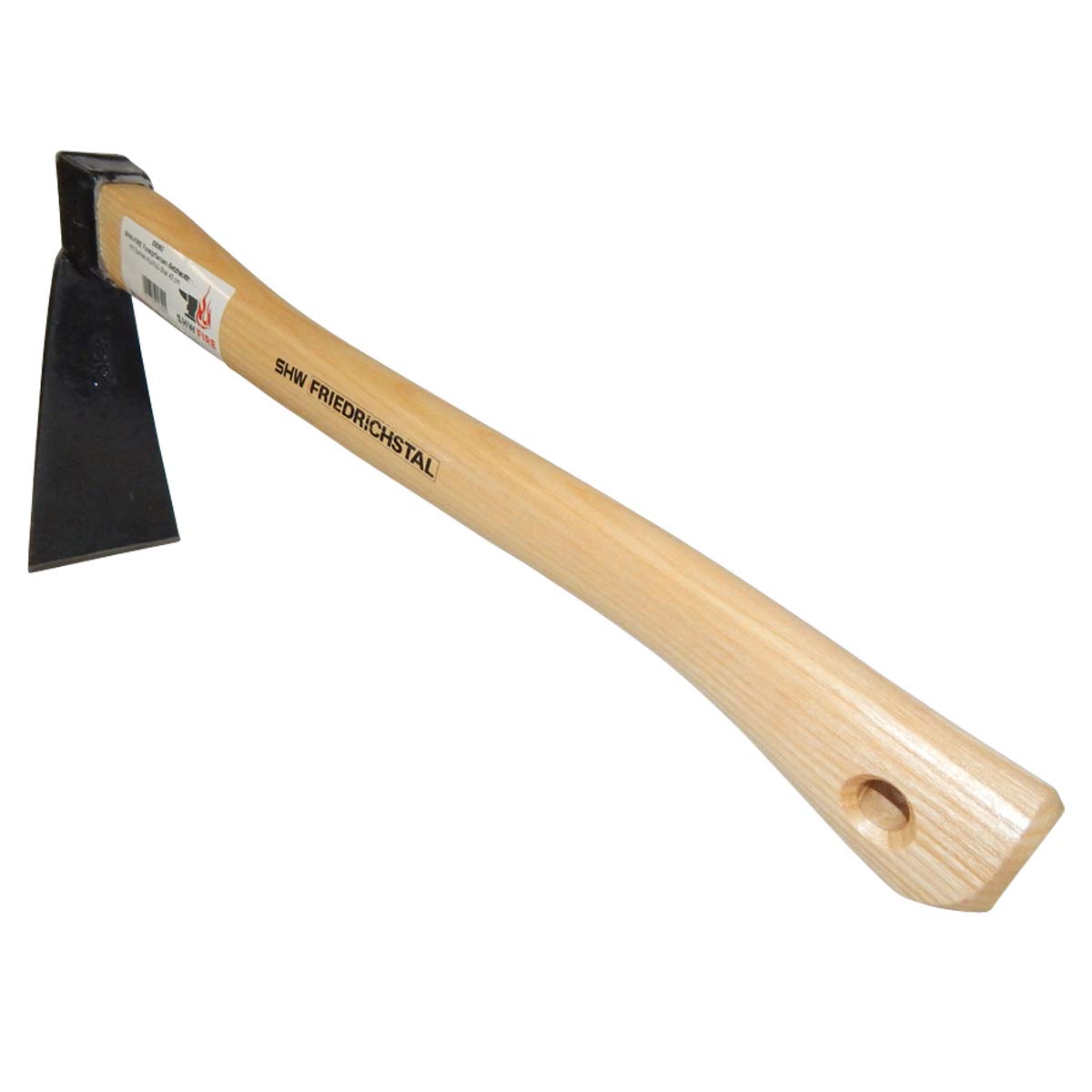 SHW-FIRE Zappa manuale forestale, forgiata di alta qualità e affilata | Made in Germany, per lavori forestali e legno, qualità forgiata, lama autoaffilante, manico in legno di frassino da 45 cm