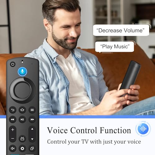 Image of Replacement Voice Remote for All Fire Series TV Cube (1st /2nd /3rd Gen), Fit for FireStick 4K Max /4K (1st /2nd Gen), Stick (2nd /3rd Gen) /Lite /HD, for All Insignia-Toshiba-Pioneer Smart TVs
