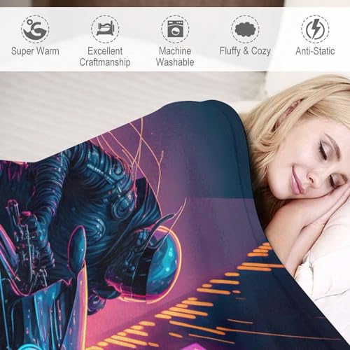 Manta de franela para sofá y cama 130x150cm gris 6