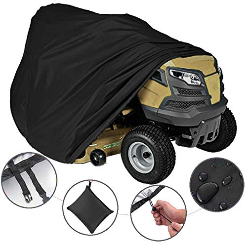 Tractor Cover Waterproof Riding Lawn Mower Cover Heavy Duty Water Sun Resistant Garden Tractor Lawn Mower Cover With Zipper Bag Size L72 Xw55 Xh47 In #TOP1