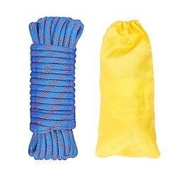Gangying Cuerda de Escalada de 8 mm, Cuerda Estáti...: [Material de alta calidad]: la cuerda para exteriores está hecha de nailon y nailon reforzados con fibra de poliéster de alta resistencia con costuras cosidas herméticamente. La estructura de varios núcleos hace que la cuerda sea más resistente al de...