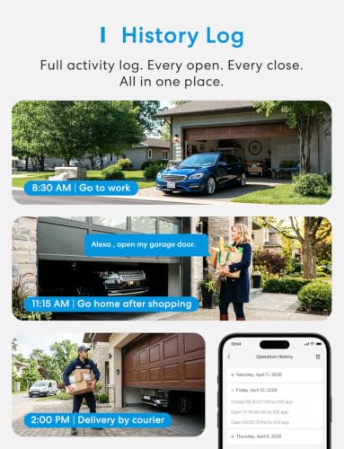 Image of meross Smart Garage Door Opener Remote Compatible with Alexa and Google