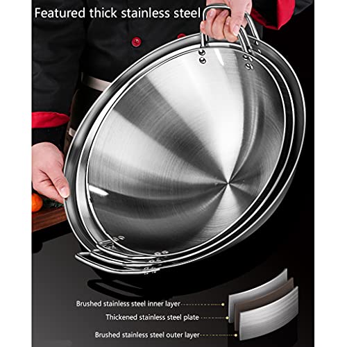 Wok de acero inoxidable 34cm diseño tradicional con asas miniatura 4
