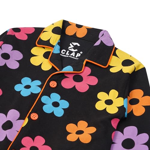 Image of CLAP Kids Cotton Printed Full Sleeves Night Suit