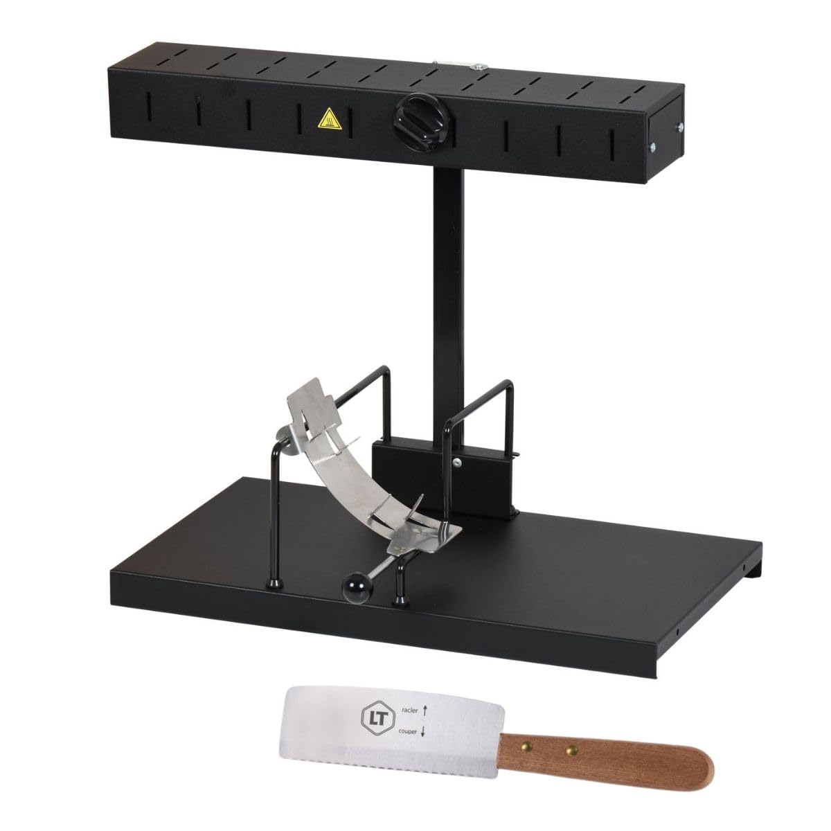BRON COUCKE - Commercial Raclette Cheese Melter "Alpage" Black - Traditional French Raclette for Half Wheel - Commercial and Home Use - Adjustable Heating Rod - 110V - US Cord - Made in France