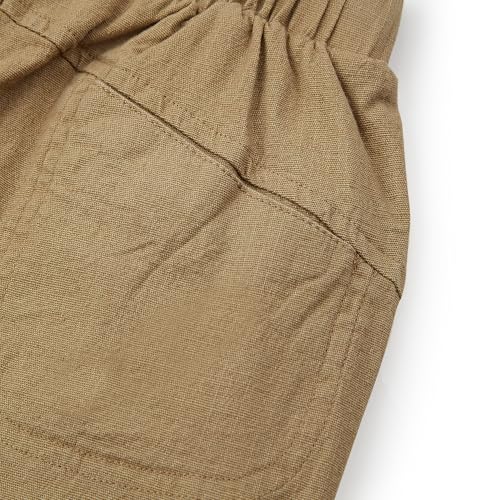 CUNYI Boys School Uniform Pant Pull On Cotton Pants Solid Color Casual Elastic Waist4