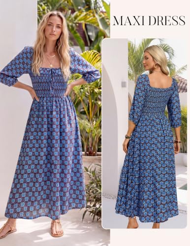 Womens Summer Dresses, Casual Flowy Fall Wedding Guest Dresses with Pockets — view 2