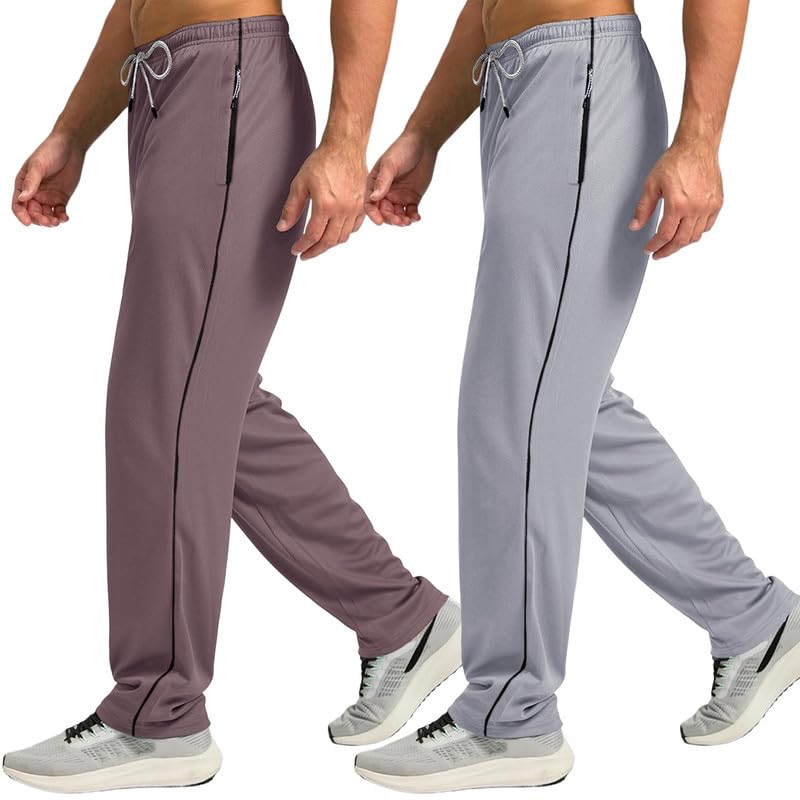 Image of Pinkmint Men's Combo Casual Trousers l Stylish Side Pocket with Zip l Lightweight & Comfortable Troser Pant for Summer (Pack of 2)