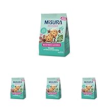 Misura Dolcesenza a Basso Indice Glicemico Frollini con Gocce di Cioccolato | Biscotti con Gocce di Cioccolato | Confezione da 800 grammi