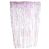 Material: Kunststoff FLAMEER Metallfolie Lametta Vorhang Party Hochzeit Weihnachten Quaste String Dekoration - 1 x 1 m