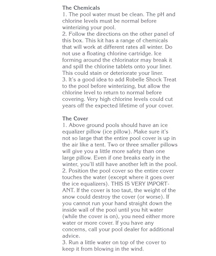 Robelle 30,000 Gallon Triple-Action Winter Kit, Premium Pool Closing Kit, for Pools up to 30,000 Gallons