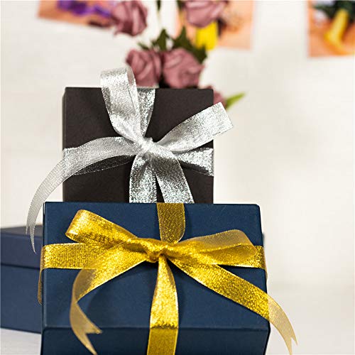 Molshine WT-OR64 125Yard(5Rolls) Silver Organza Ribbons Shimmer Sheer Thin Glitter Ribbon thumb #4