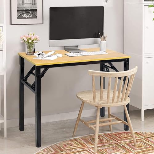 طاولة قابلة للطي من سكاي تاتش، طاولة محمولة متعددة الوظائف مع ارجل ارتفاع قابلة للتعديل للكمبيوتر والتخييم والحديقة والنزهات والقهوة والشواء، 80 × 40 × 75 سم، خشب