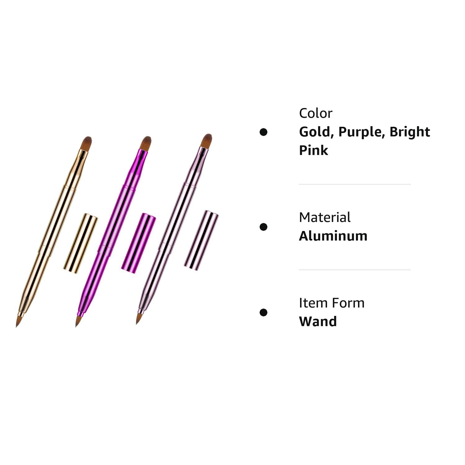 Buy TOODOO Dual End Lip Brush Concealer Brushes 3 Pieces Retractable