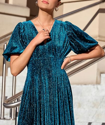 Image of Maxigerui Women's Velvet Maxi Dress Formal Dresses for Wedding Guest Dress