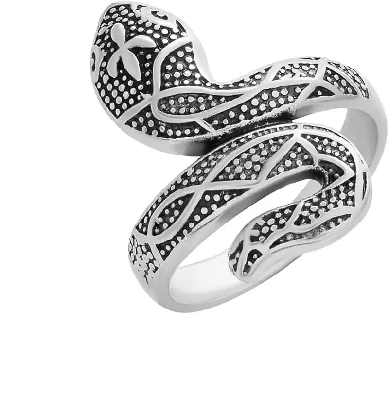 Myginie.in Rings For Men Snake Cobra Shaped Ring Punk Gothic Silver Colour (7) (B0B9K24HC1) Amazon Price History, Amazon Price Tracker