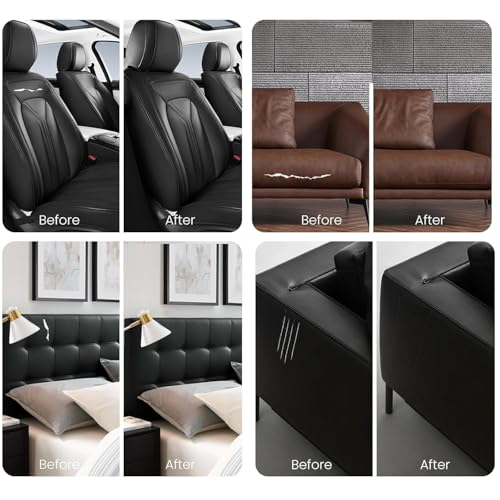 Image of WALLMATE Self Adhesive Repair Leather Patch /Waterproof Leather Tape DIY Leather for Sofa Chair Car Seat Couch & Furnituer Adheisve Leather Tap (10x30 /In, Leather Wrap)