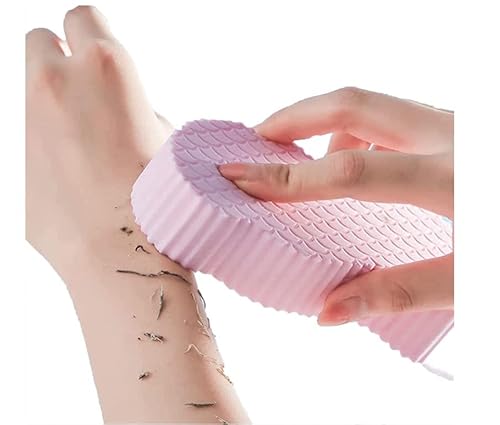FOUTP Super Soft Exfoliating Bath Sponge, Brosse de douche exfoliante ultra douce, Eponge bain exfoliation corps, éponge de spa, Éponge de bain ultra douce pour le corps et la douche (Rose) Cover
