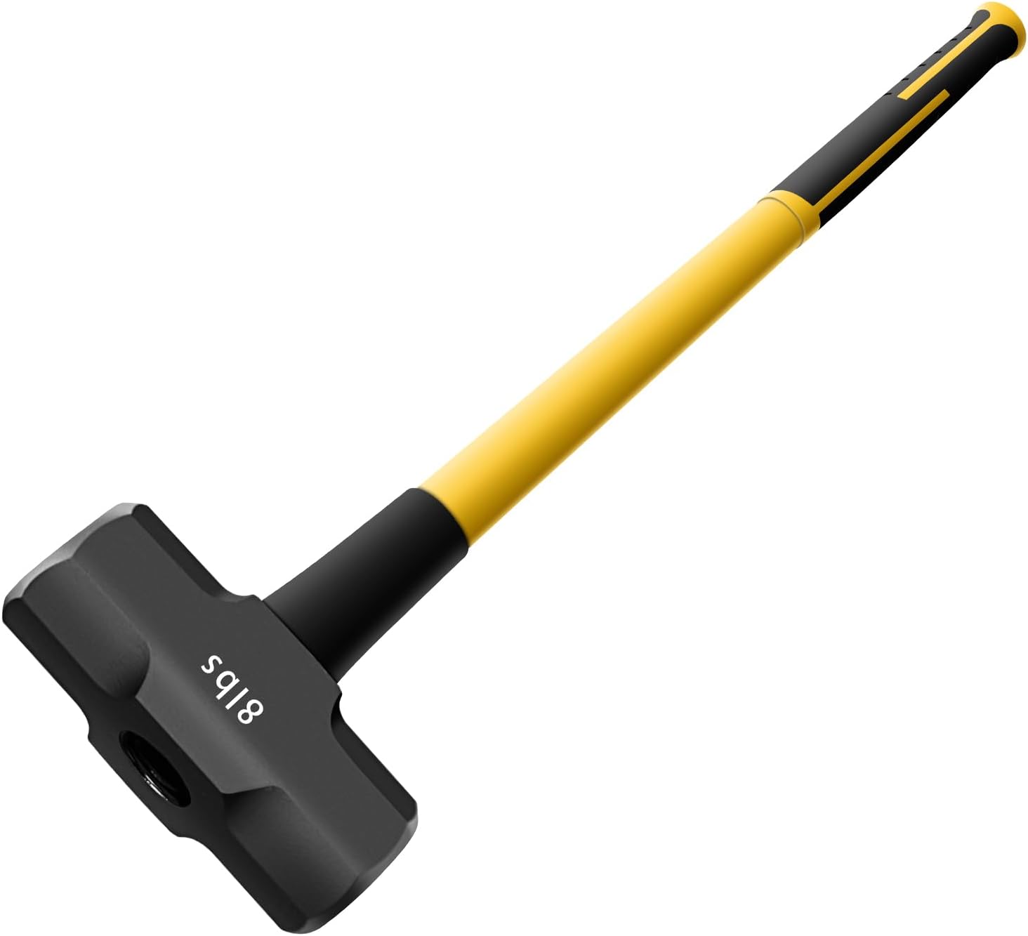 Hammer Sledge Hammer - 35-Inch Fiberglass Handle with Rubber Grips